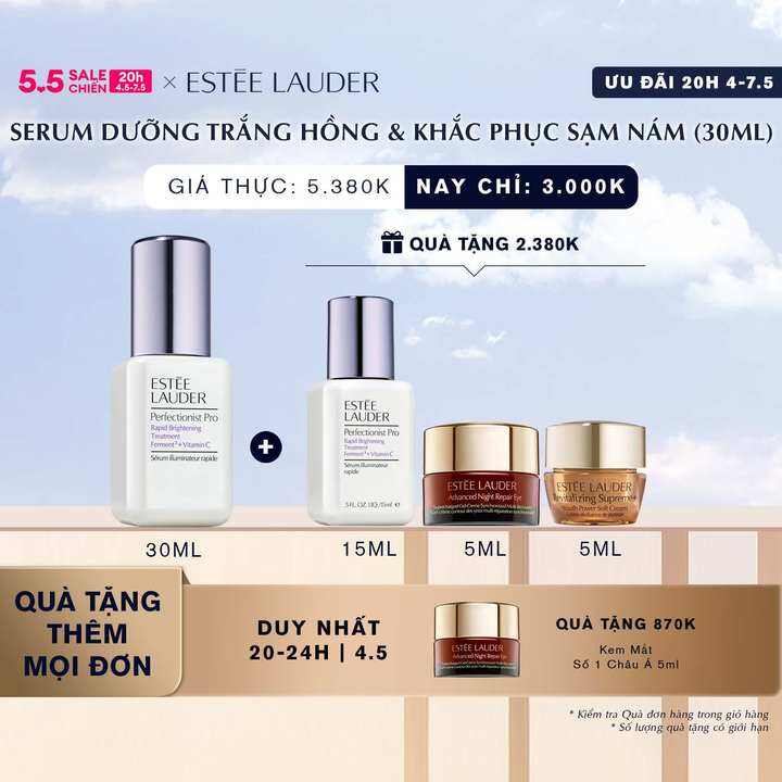Serum/Tinh chất Estee Lauder Perfectionist Pro Rapid Brightening Treatment with Ferment³ + Vitamin C 30ml