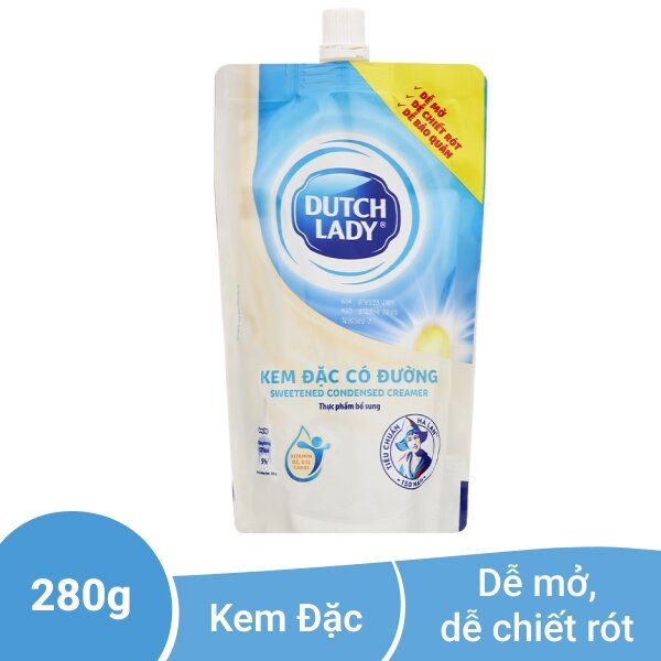 Kem đặc có đường Dutch Lady xanh biển túi 280g