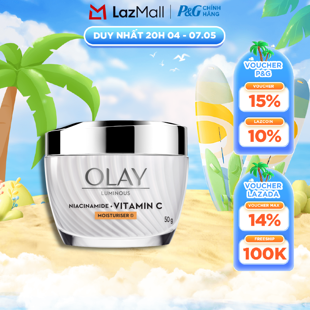 Kem Dưỡng Ban Ngày OLAY Luminous Niacinamide VITAMIN C Giúp Mờ Vết Thâm, Đốm Nâu, Dưỡng Sáng Da Hũ 50G