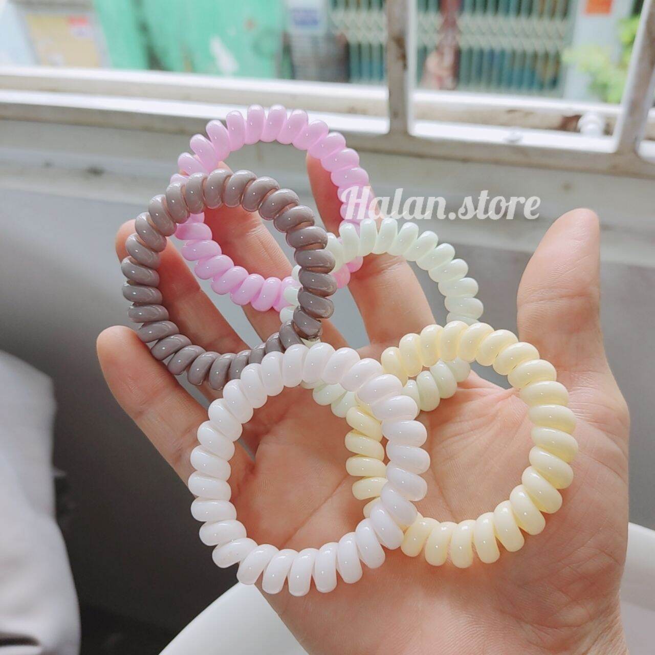 Cột tóc lò xo,cột tóc lò xo màu dễ thương