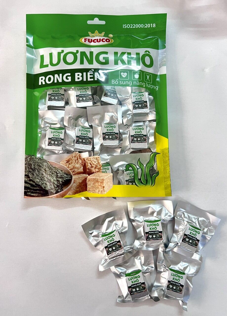 Lương khô rong biển fucuco gói 400g 25-26viên