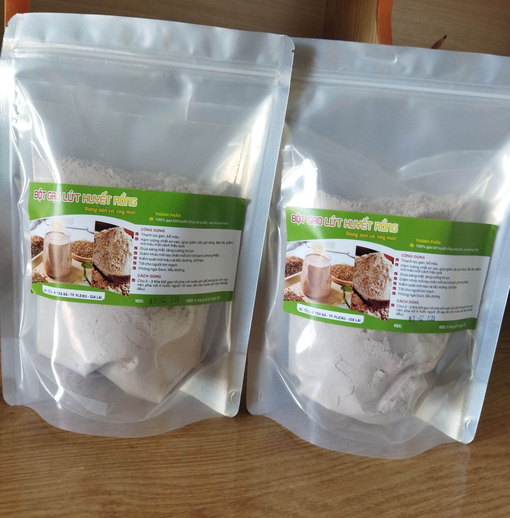 1kg bột gạo lứt huyết rồng rang sẵn xay mịn