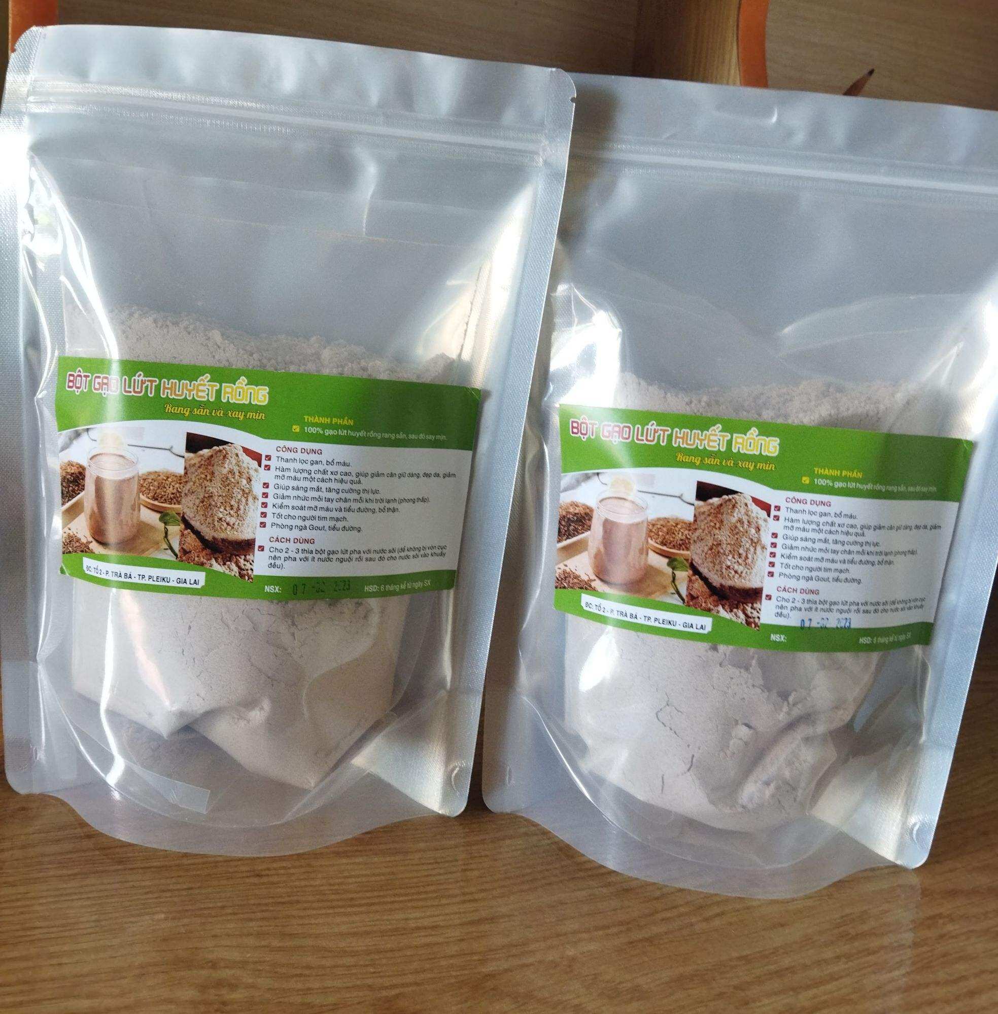 1kg bột gạo lứt mè đen rang sẵn xay mịn