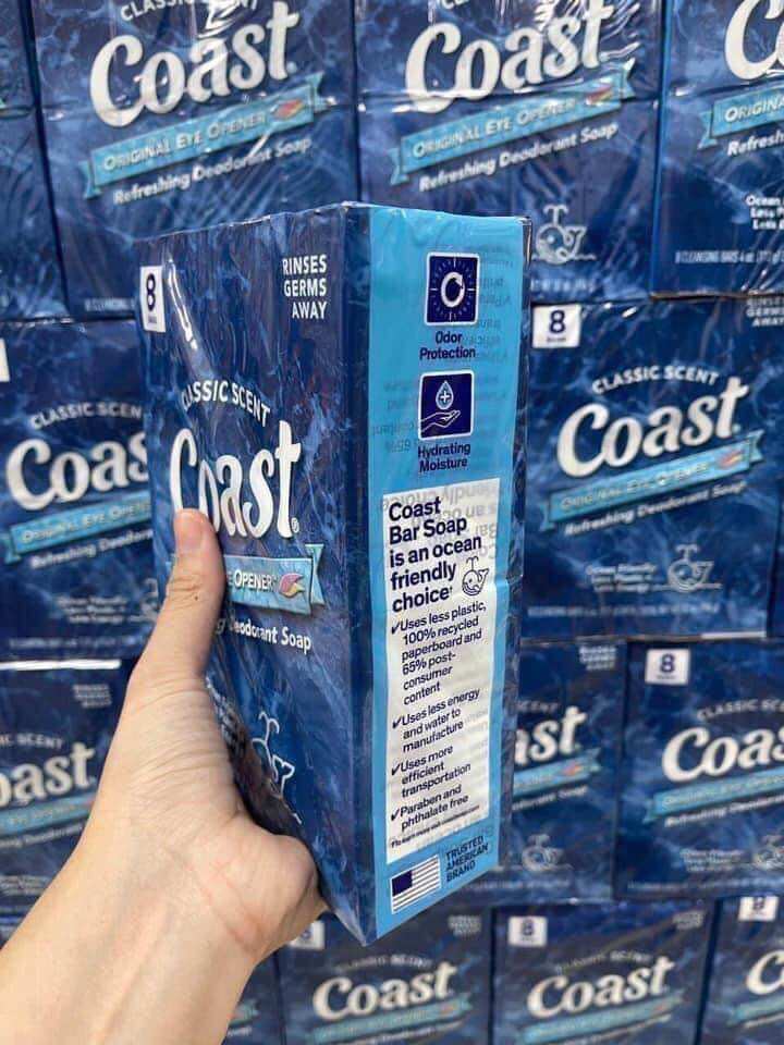 XÀ PHÒNG COAST CỤC MỸ 113g(LỐC 8 CỤC)