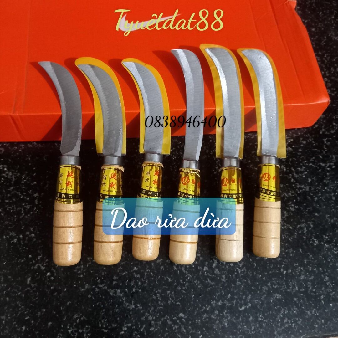 Dao rửa dừa Liềm vệ sinh dừa sắc bén lưỡi cong tiện lợi