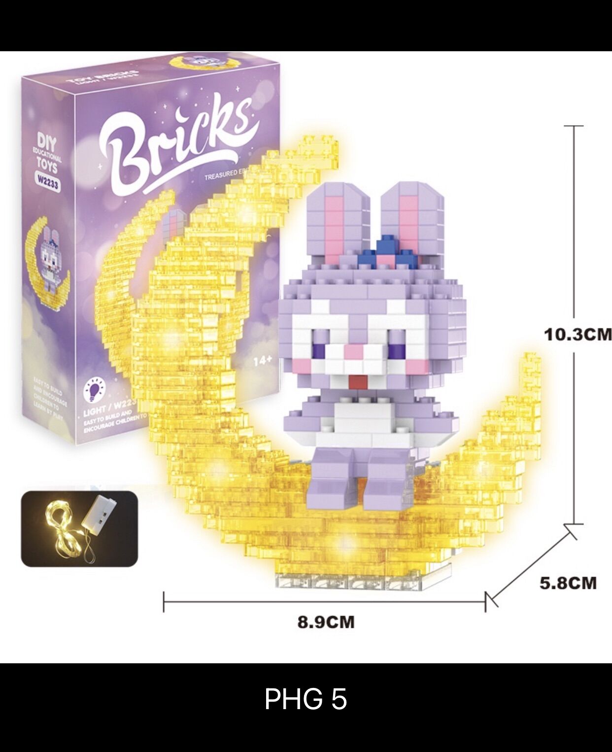 Lego Mặt Trăng hoạt hình Phát sáng
