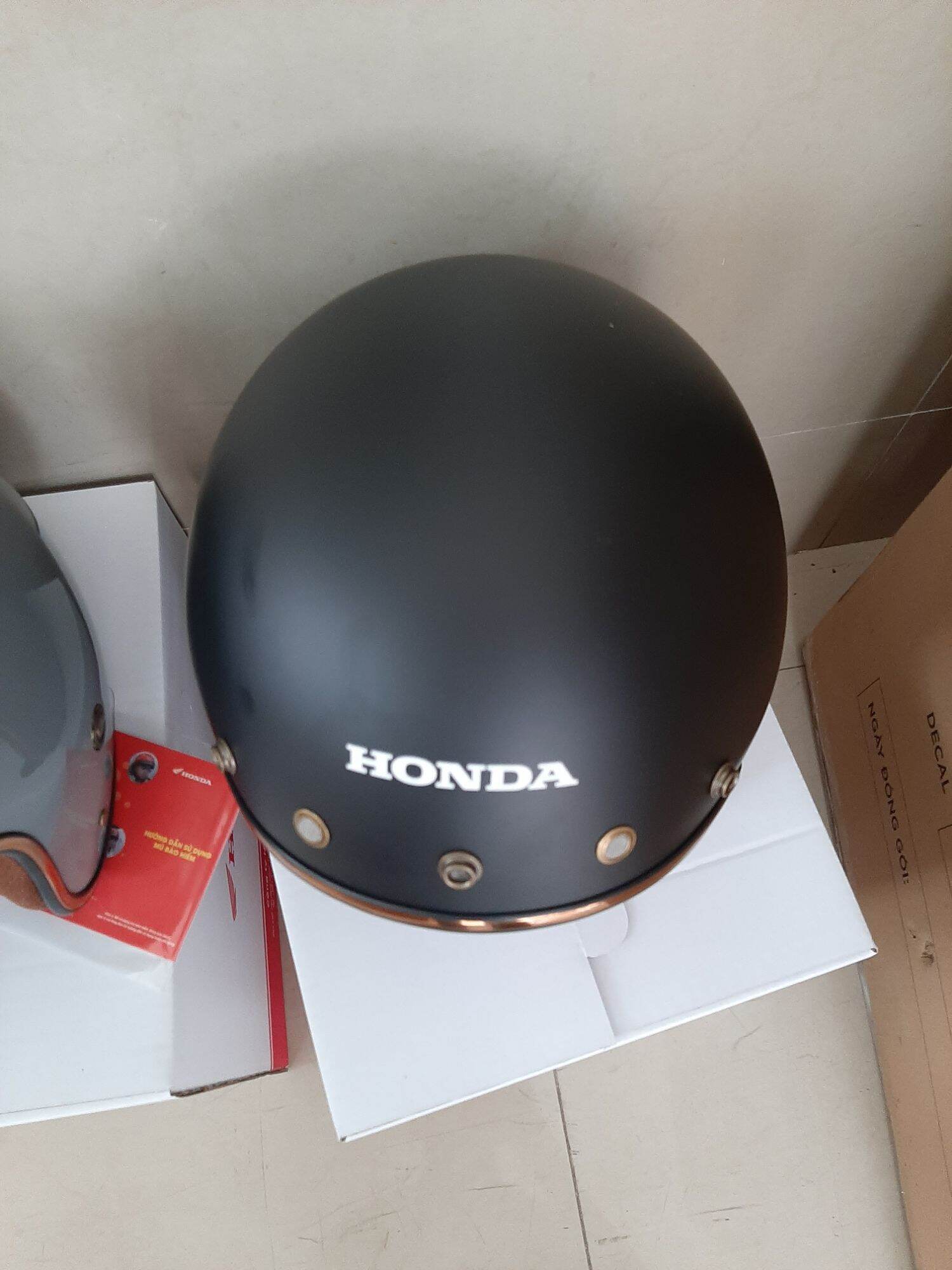 Mũ Jet Fashion 3/4 cả đầu không kính honda | Lazada.vn