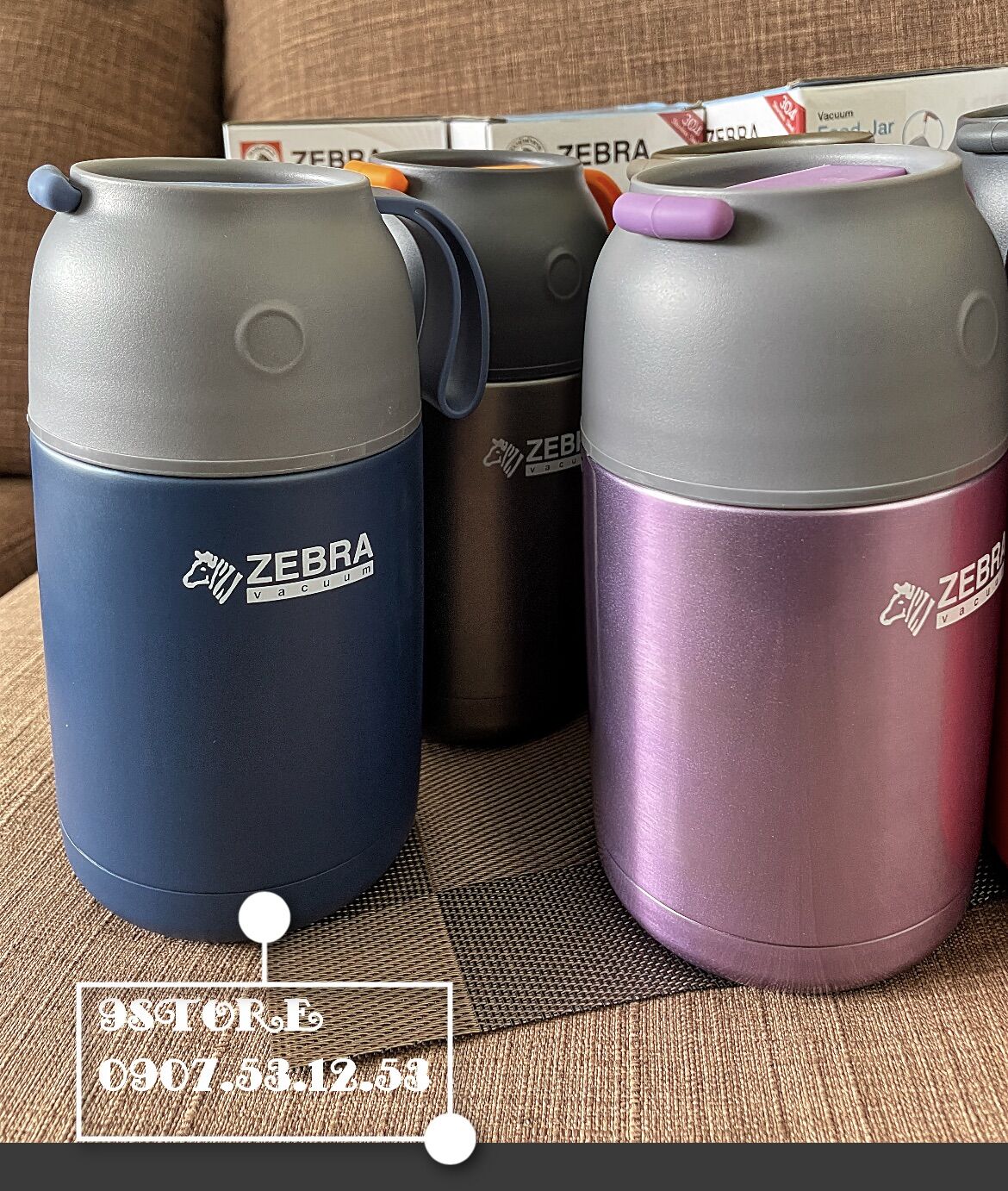 Bình Ủ - Bình Giữ Nhiệt ZEBRA Thái Lan Cao Cấp 650ml - 1.0L