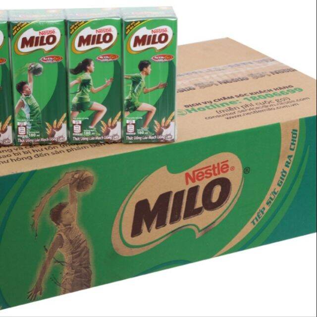 Thức uống lúa mạch uống liền Nestle Milo 180ml 1 Lốc 4 hộp