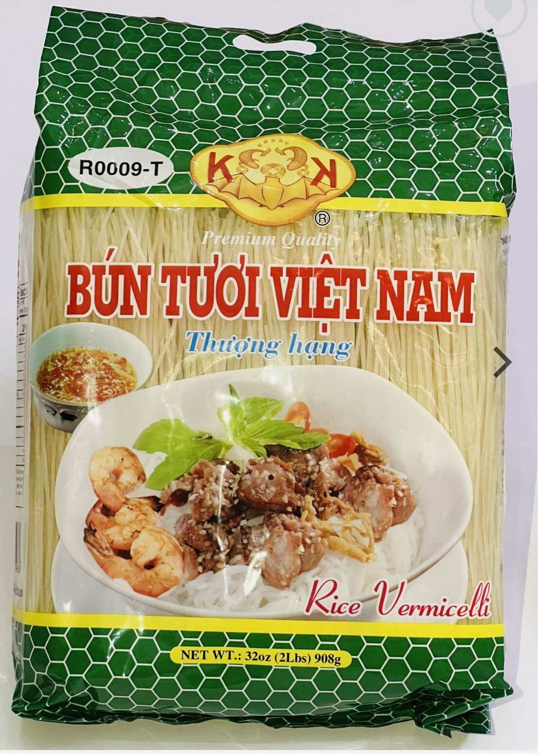 Bún khô - Bún tươi sợi nhỏ dạng khô xuất khẩu Mỹ - Gói 908gram