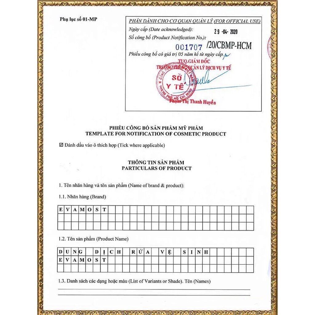 Dung dịch vệ sinh phụ nữ  nano bạc Evamost 120ml