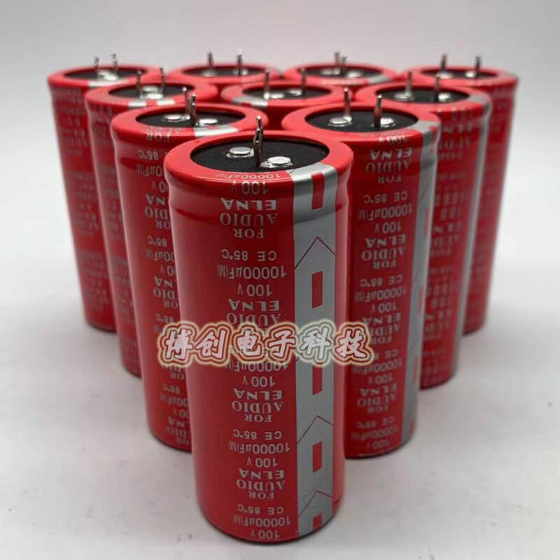 Mới đỏ vinyl tụ điện ina âm thanh tụ điện 50 63 80 100 v 10000uf 15000uf 22000uf nhôm điện phân cố định tụ điện