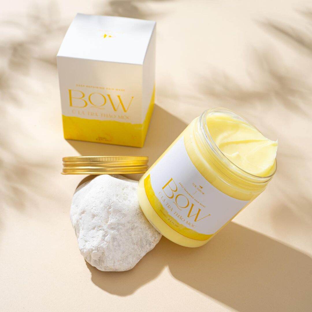 Ủ TÓC BOW Hair Mask (kem ủ/xả lá trà thảo mộc) _ Tặng 1 mũ chùm tóc