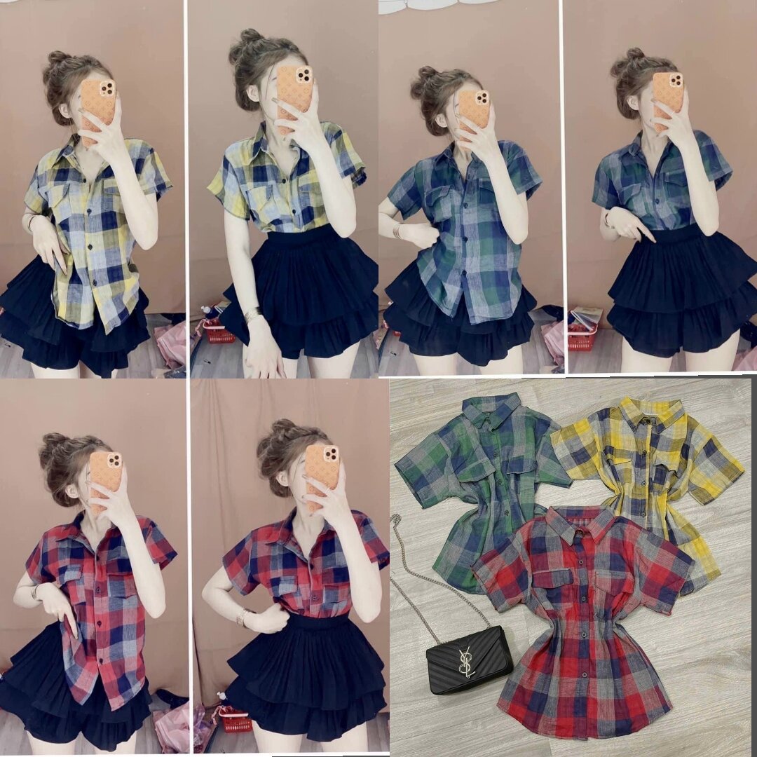 Áo sơmi caro mẫu hot trend