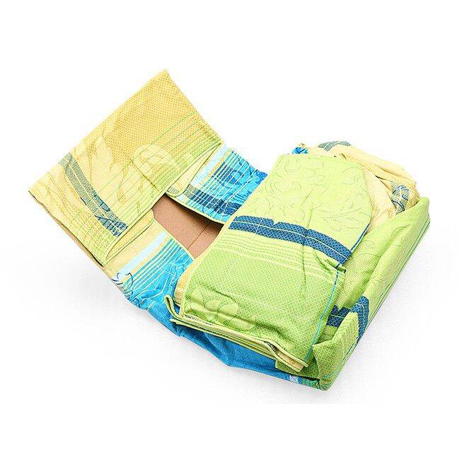 Bộ Drap gối cotton hoa Hometex 1.6x2, 1.8x2m