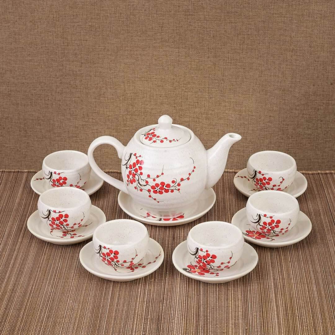 Bộ ấm chén uống trà Bát Tràng