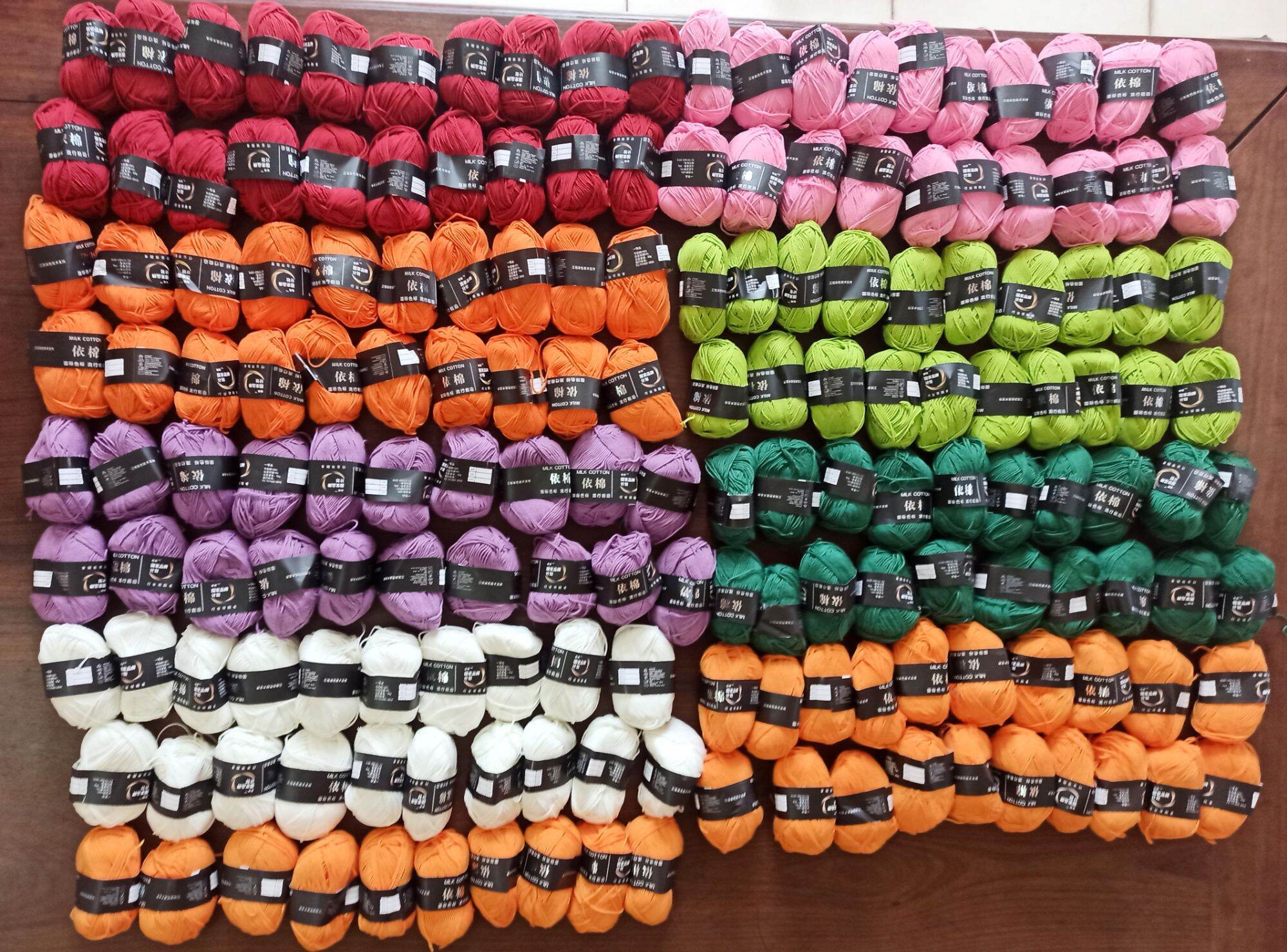 [Shop Bông bán len] Len Milk Cotton 50g Mác đen mềm mịn