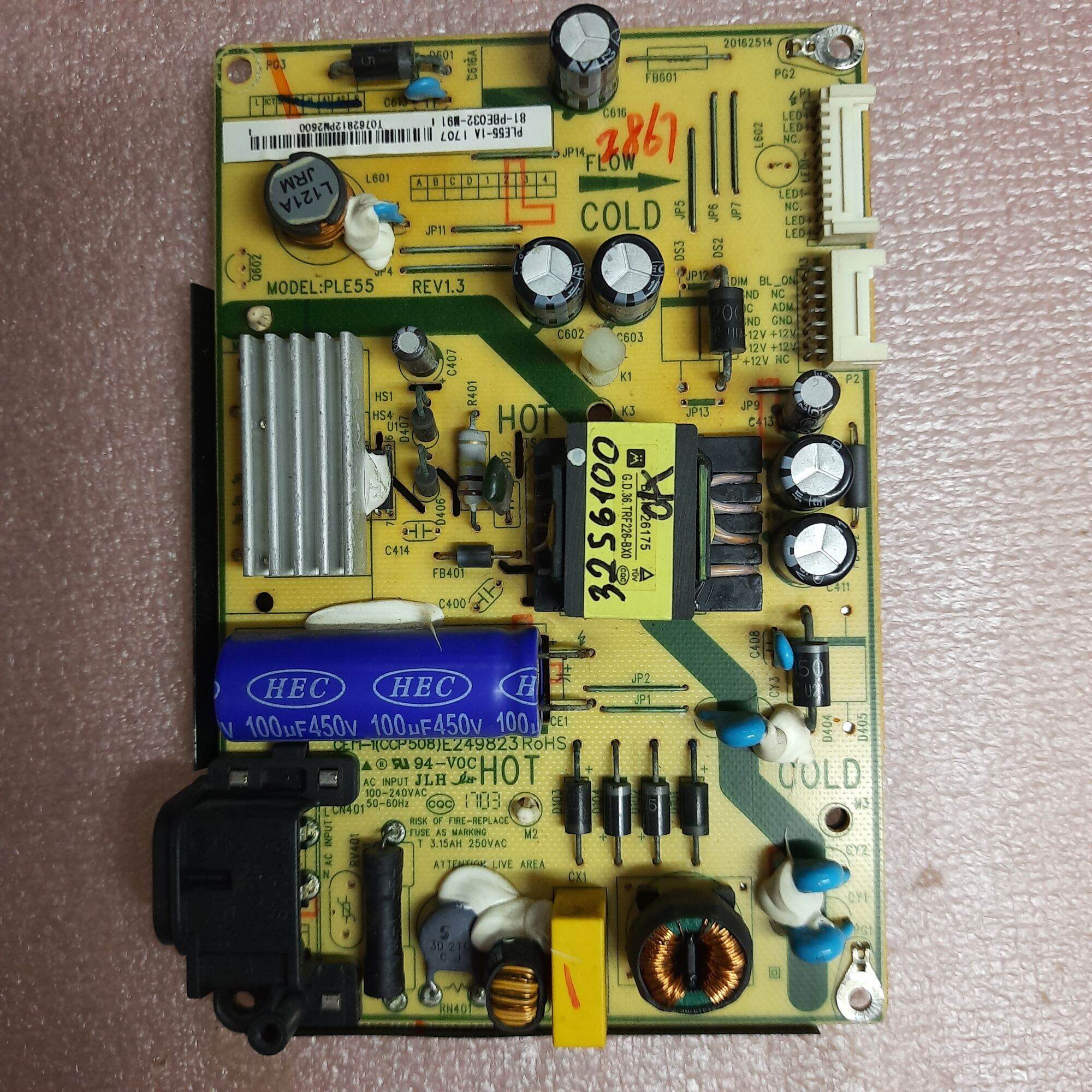 Bo khiển tivi tcl 32s6100,bo nguồn 32s6100