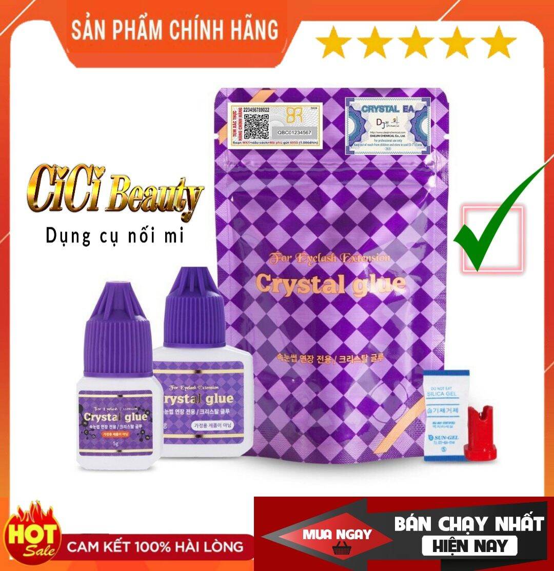 Keo nối mi crystal _ keo tím crystal hàn quốc