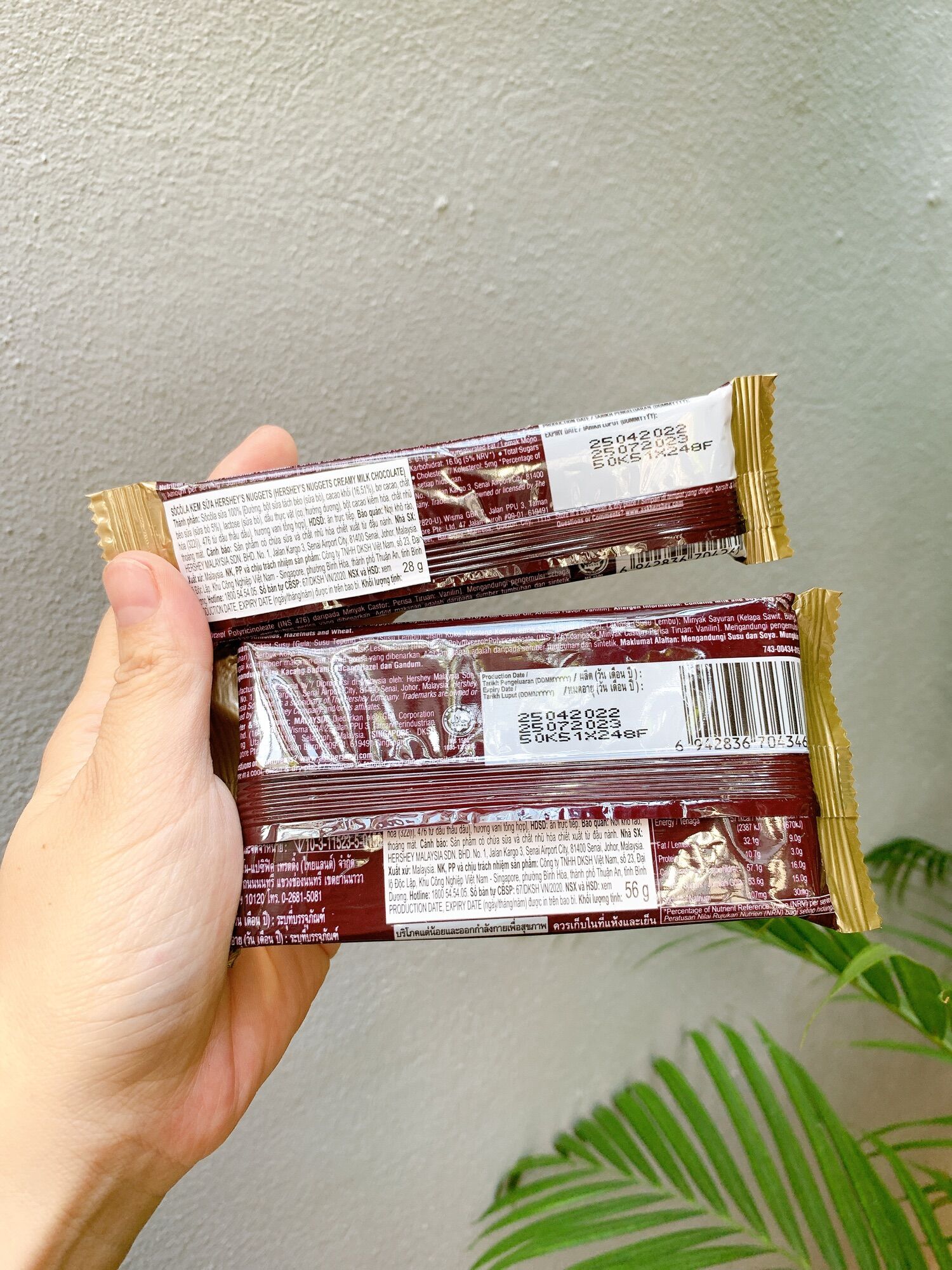 Kẹo socola Hershey’s nuggets 28g/ 56g (3 vị nhập khẩu malaysia)