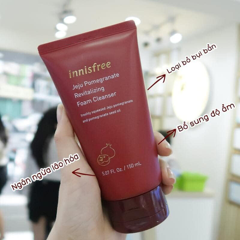[CHÍNH HÃNG] SỮA RỬA MẶT LỰU ĐỎ INNISFREE 150ML