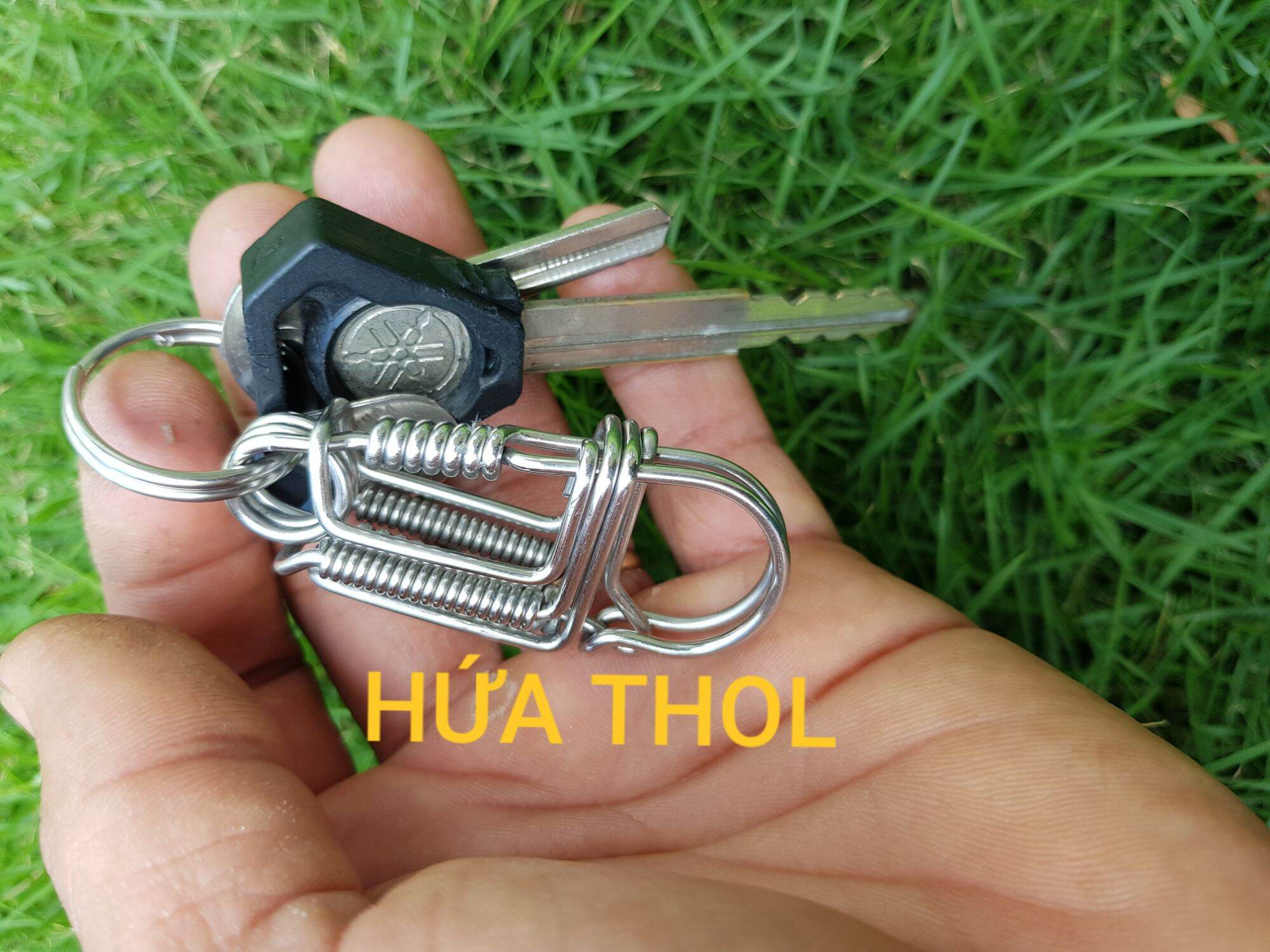 combo 3 cái  móc khóa  thủ công inox  304. Đẹp.  độc. lạ.  càng sài càng bóng.  bảo hành trọn đời lun.