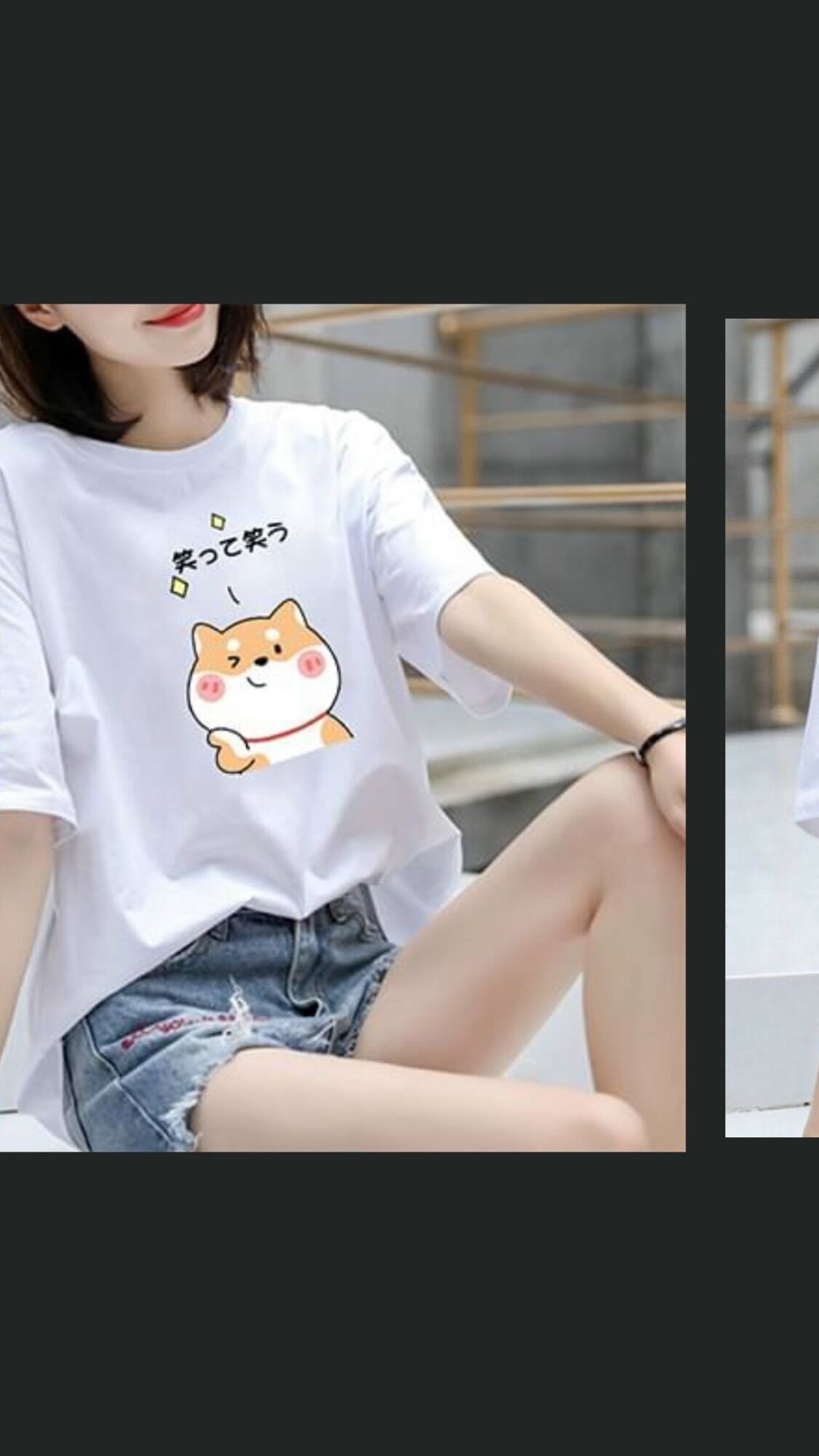 Áo thun nữ phom rộng tay lở
