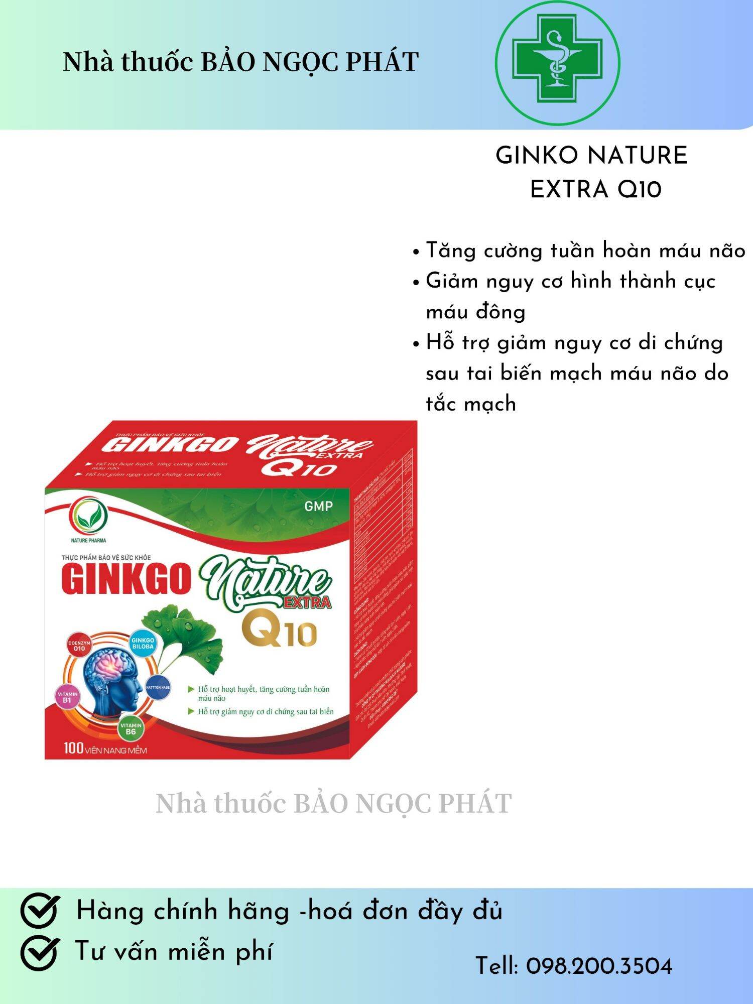 Viên uống Ginkgo nature Q10