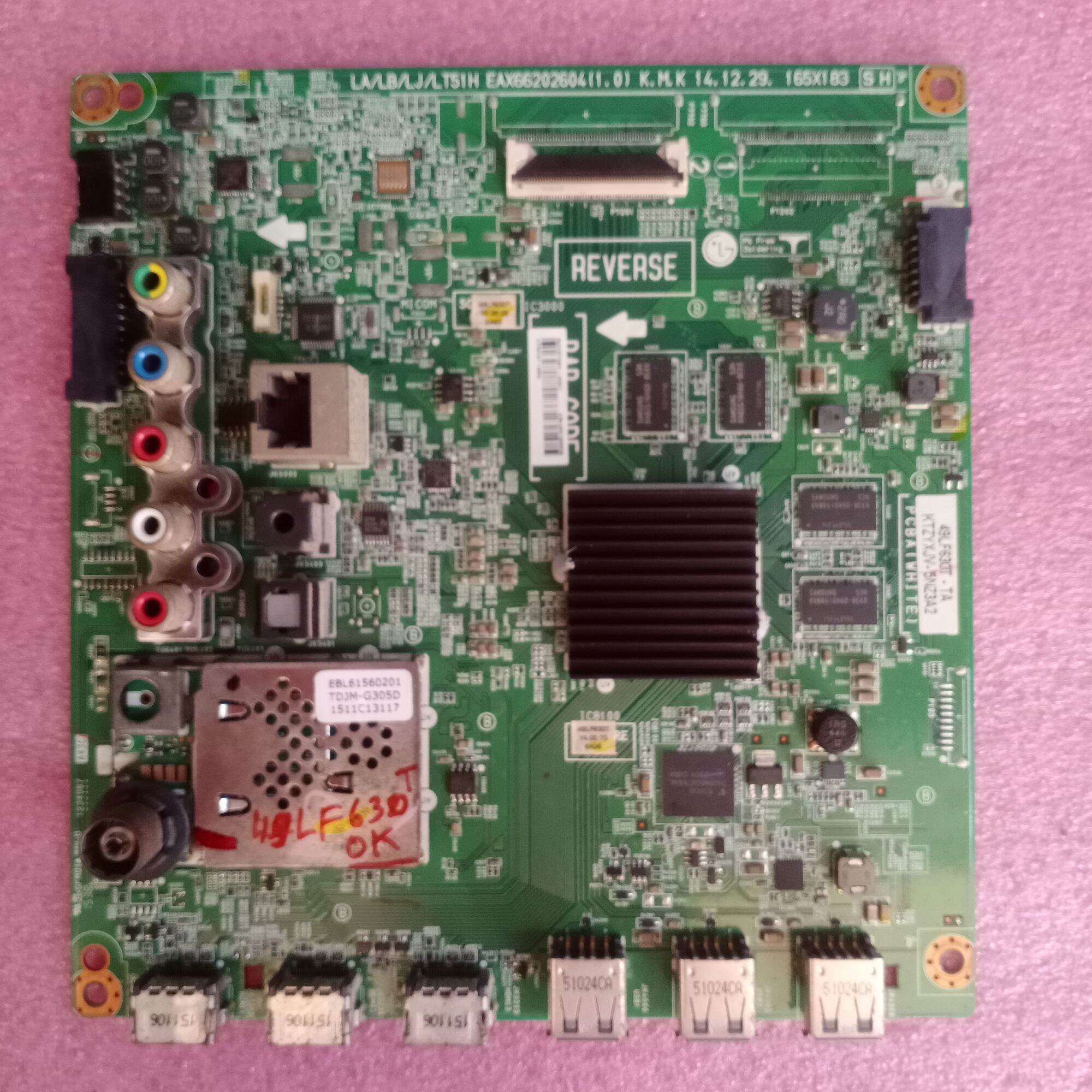Bo mạch tivi LG 49LF630T,bo xử lý, khiển, nguồn,main chính, chủ,bo wifi,bo mắt