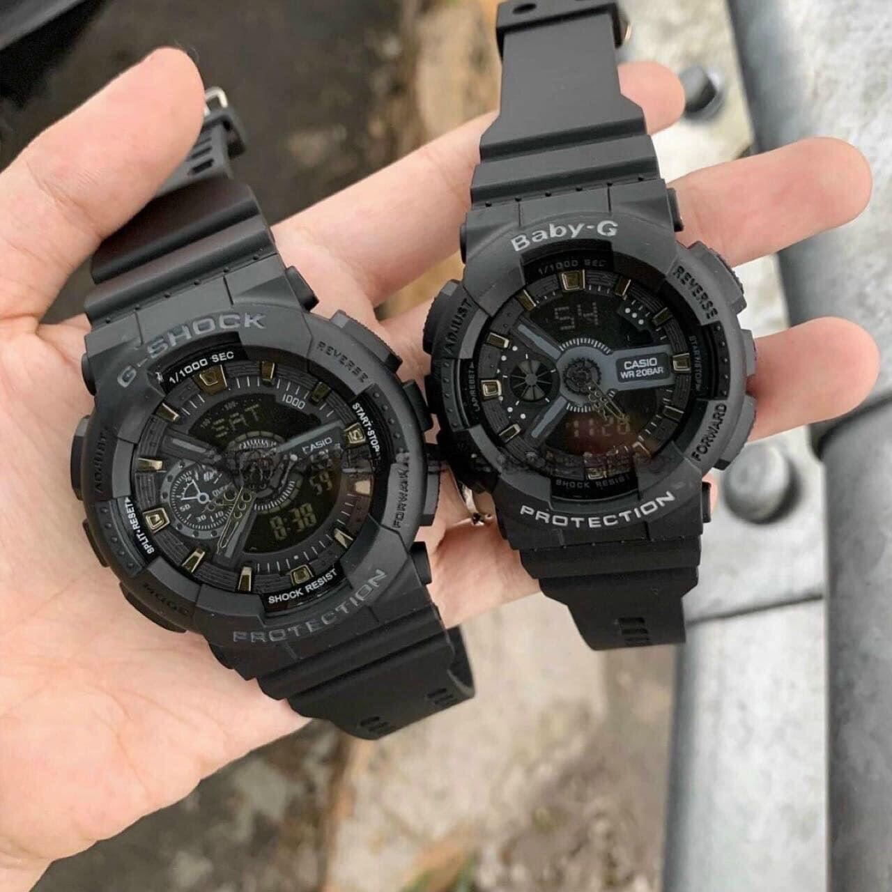 Đồng hồ thể thao nam G.shock,nữ Baby GA110 kim điện tử