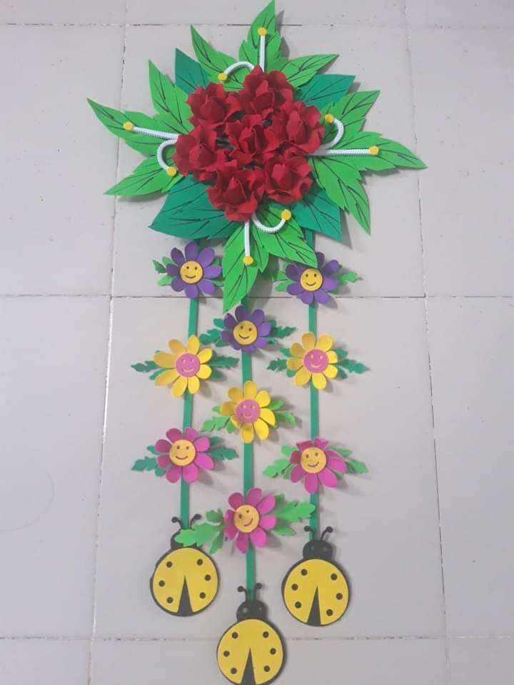 Đồ Dùng Mầm Non- Hoa Treo Tường Bằng nỉ
