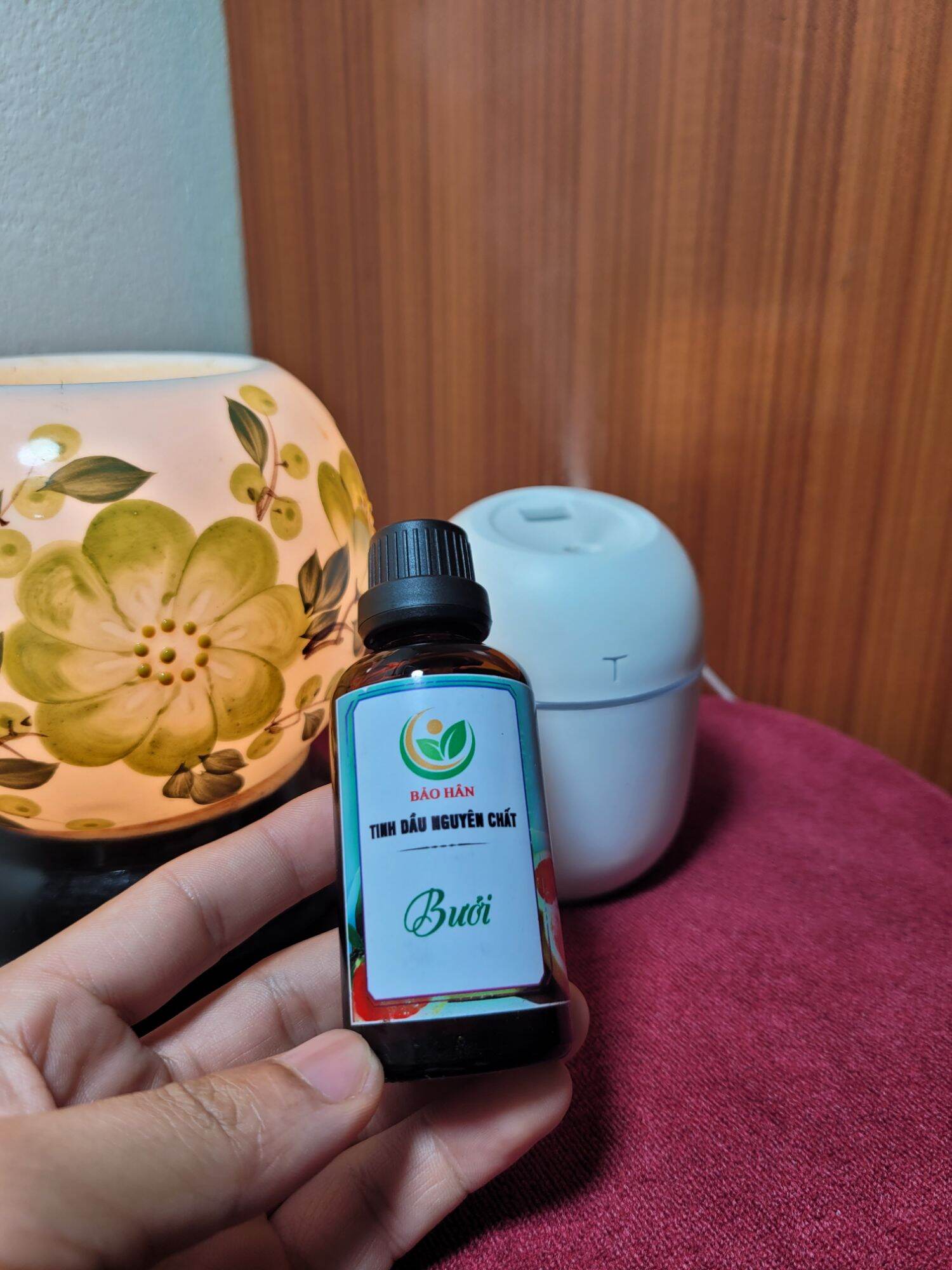 Tinh dầu Bưởi nguyên chất [ tặng vỏ lọ treo xe ]