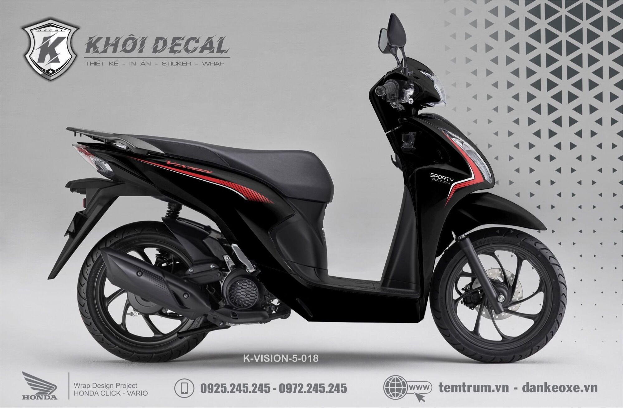 Tem Vision 2023 phiên bản cá tính Hàng