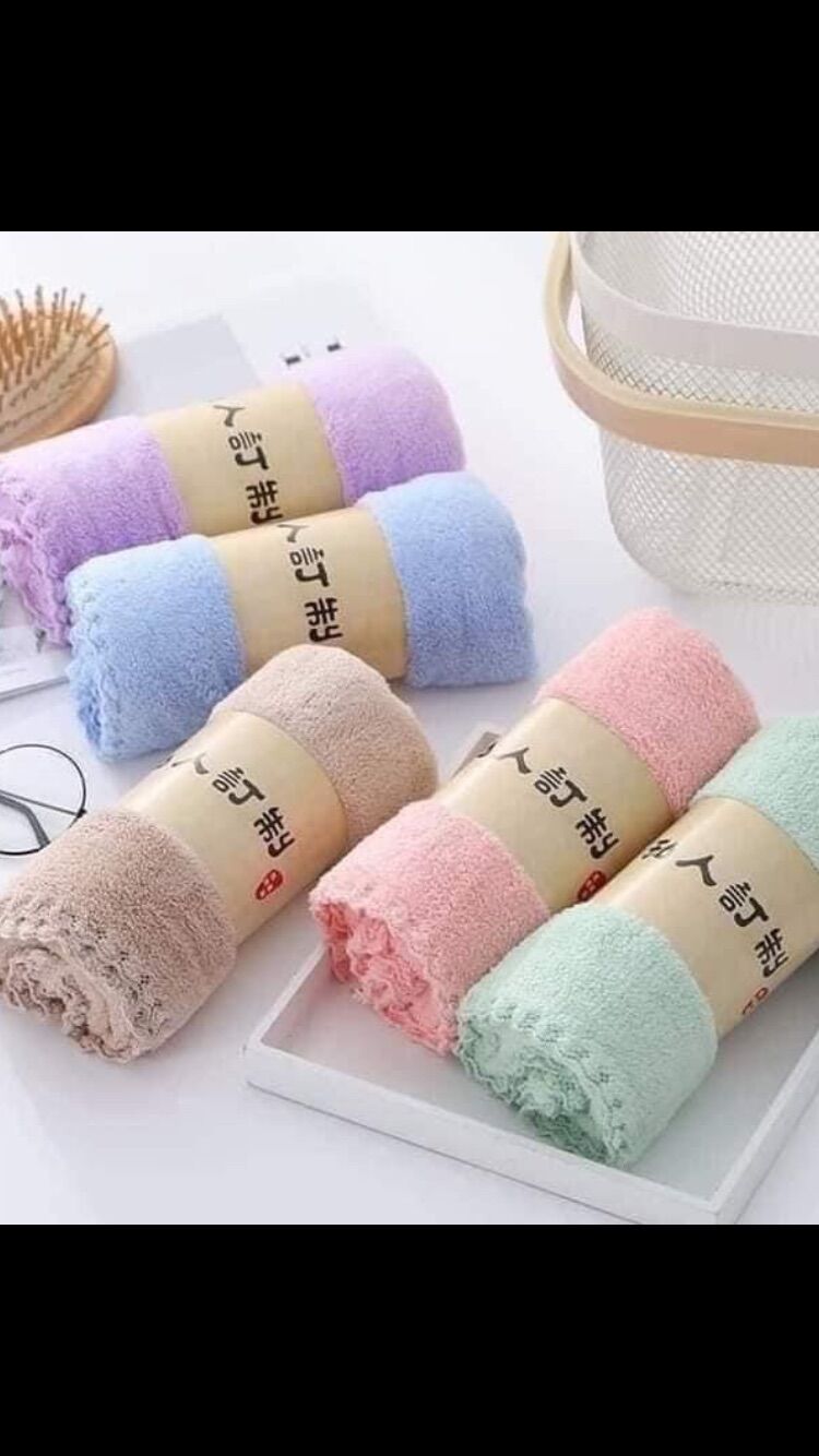 Khăn mặt tuyết Xuất Hàn chất liệu cotton sét 10 chiếc