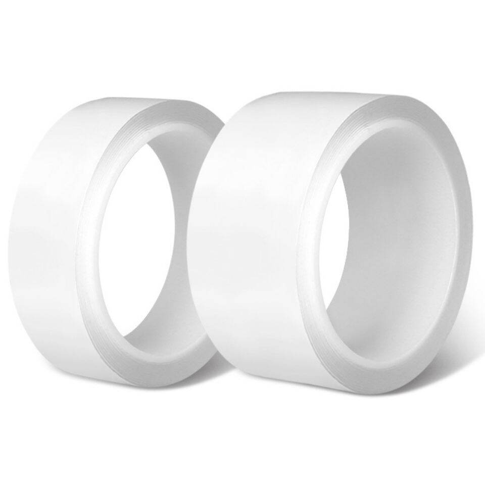 MIỄN PHÍ GIAO HÀNG) Cuộn băng keo siêu dính 2 mặt. kích thước 3 mm , keo dán tường trong suốt siêu dính chịu lực chống thấm.