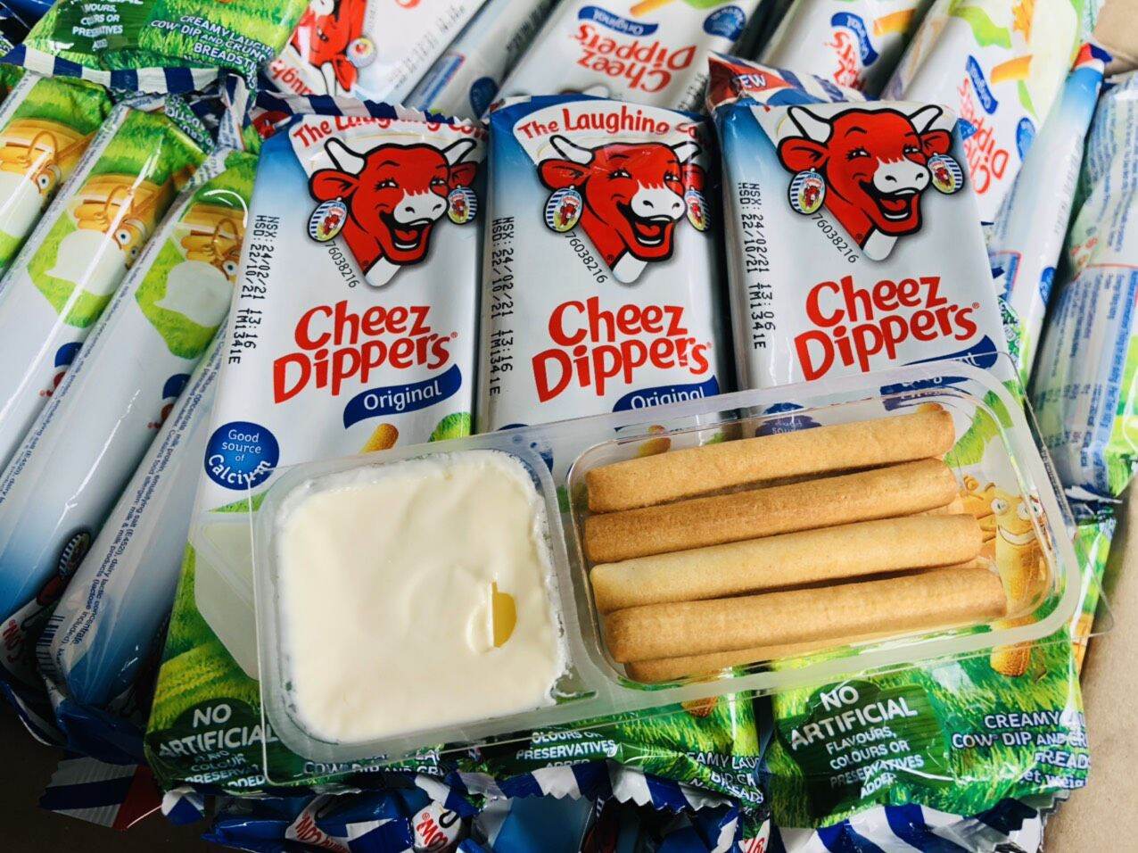 Bánh quế chấm phô mai con bò cười nhập khẩu pháp