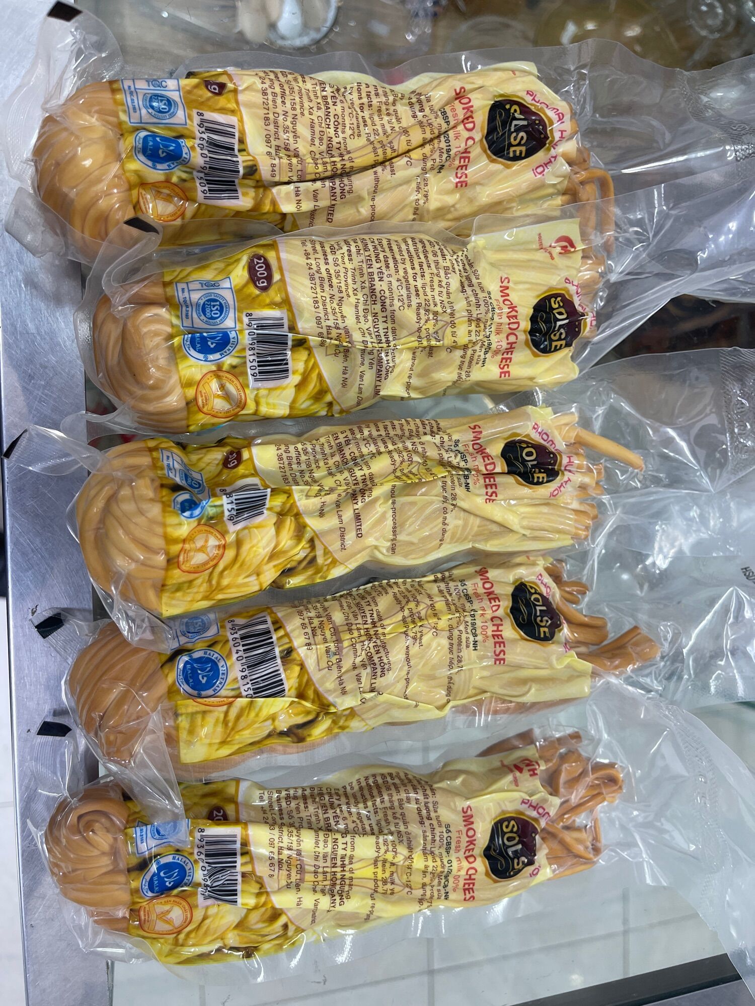 Combo 5 cây Phô Mai Hun Khói Solse 200g