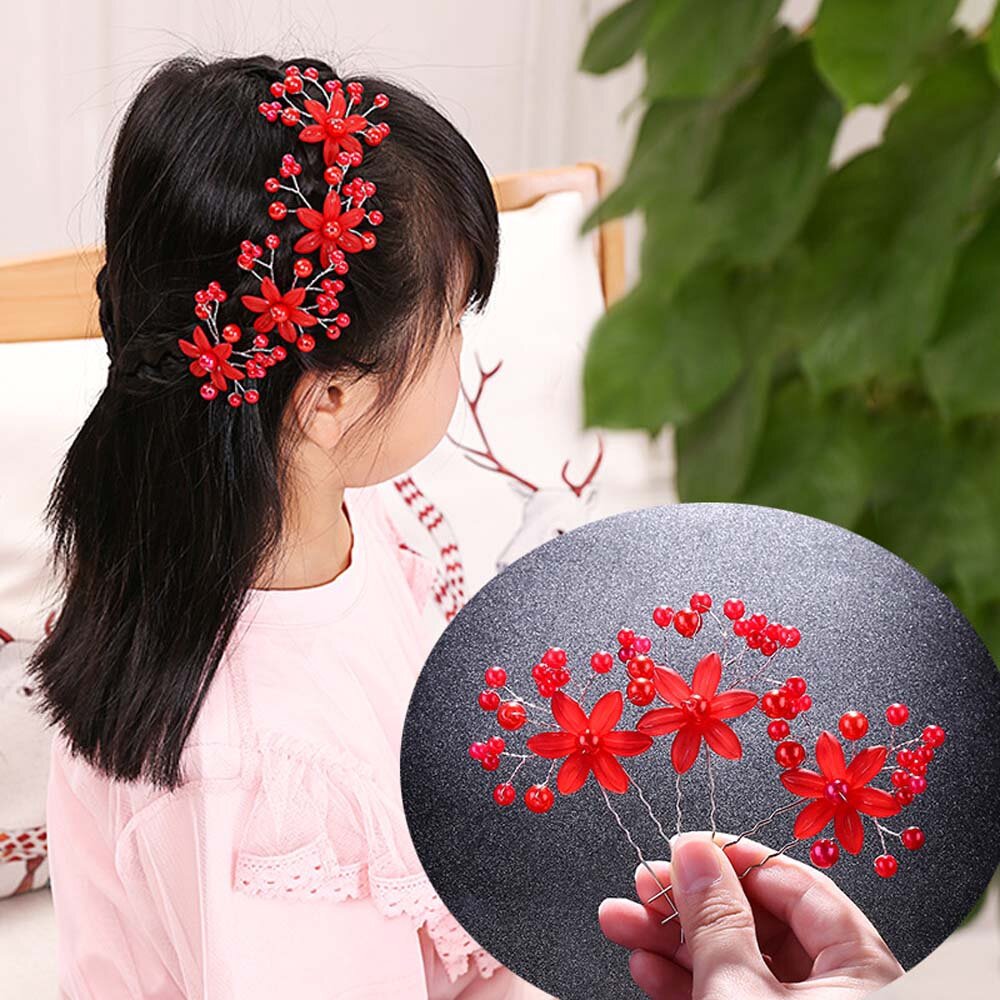 Trâm cài tóc đính ngọc trai nhiều màu