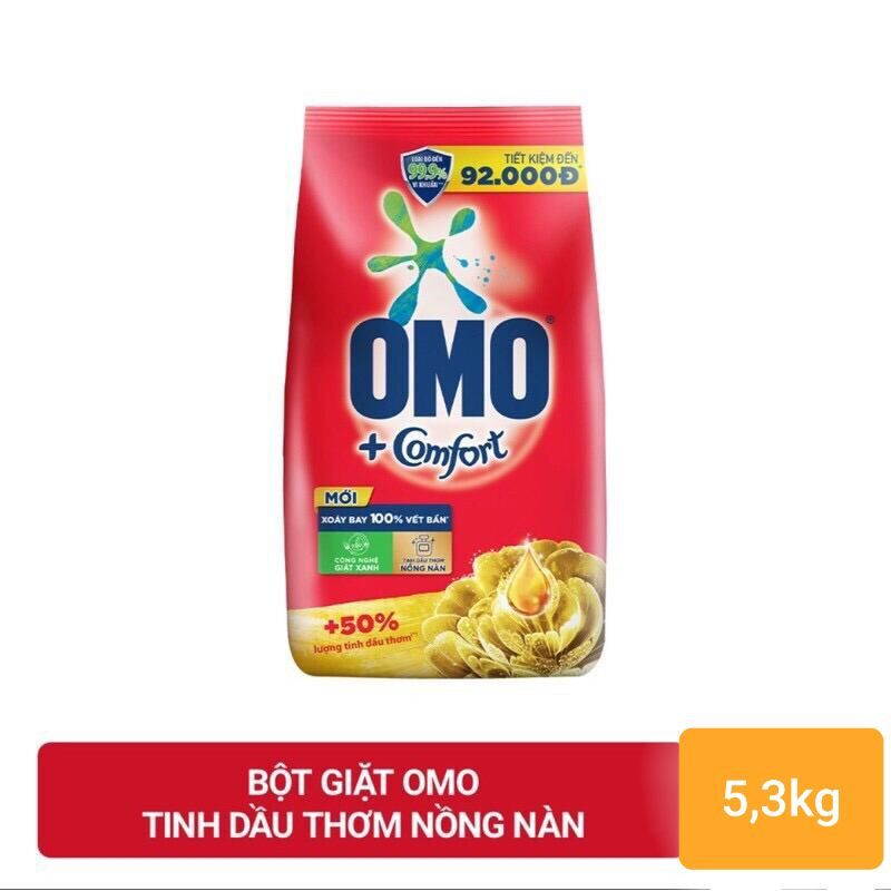 Bột giặt Omo tinh dầu thơm 5.3kg