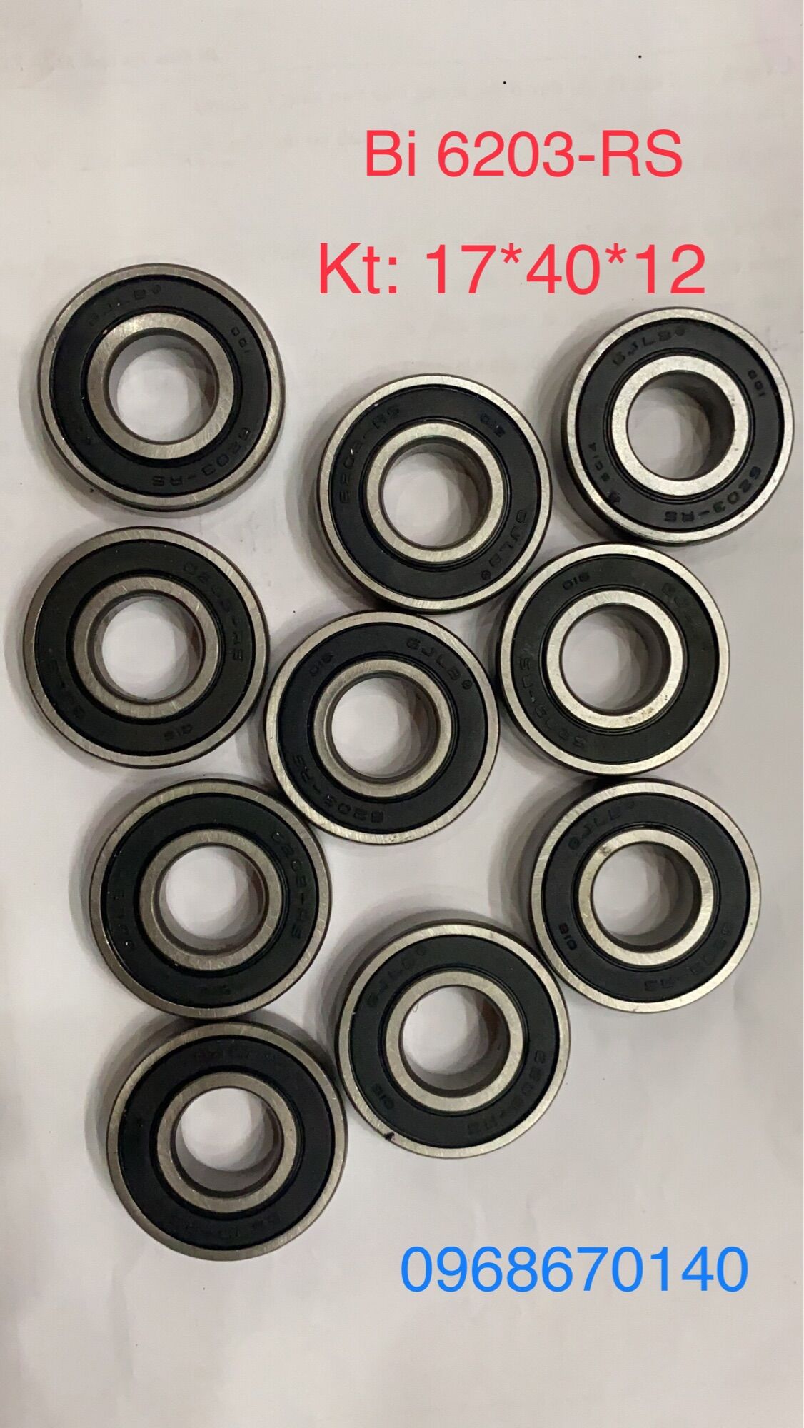 Vòng bi bạc đạn 6203-rs, 6203-zz kt: 1712