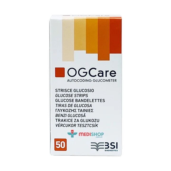 Que thử đường huyết OGcare (Hộp 25-50que)