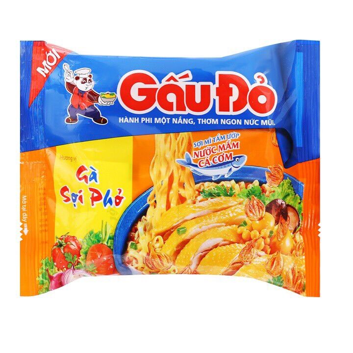 Mì Gấu Đỏ Gà Sợi Phở 30gói x 63gr