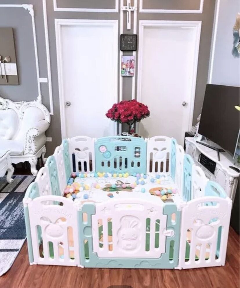 Quây cũi nhựa gấp gọn cho bé(+100 bóng)