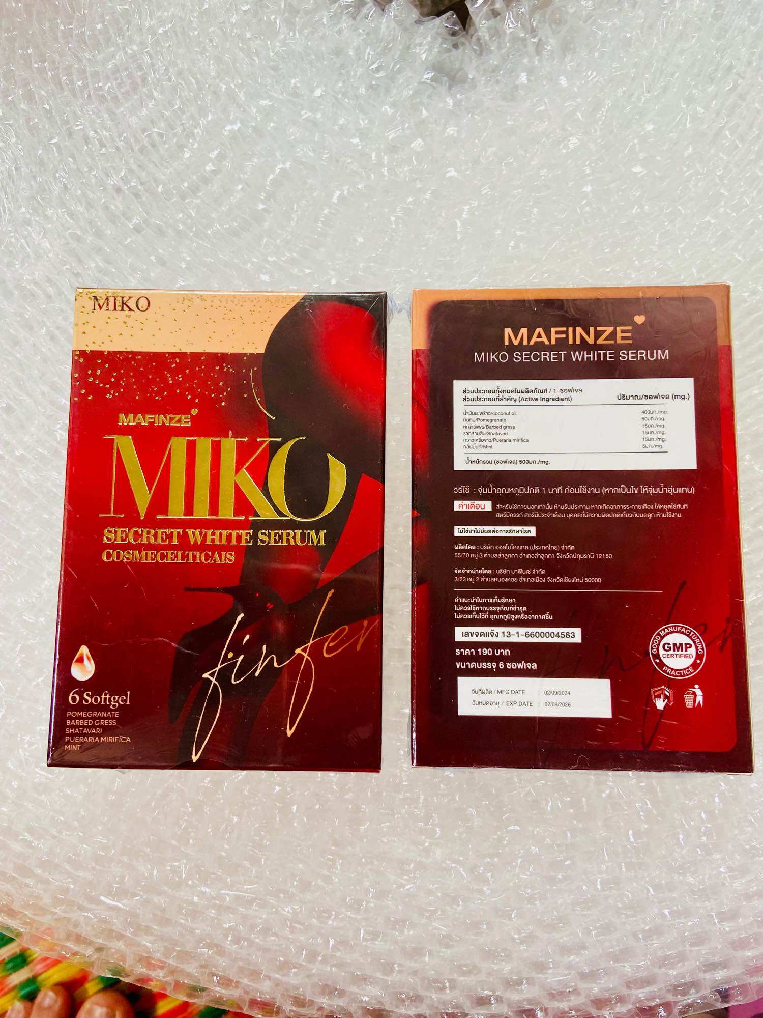 (Che tên) Serum miko đặt phụ khoa chuẩn thái hương bạc hà hộp 6 viên