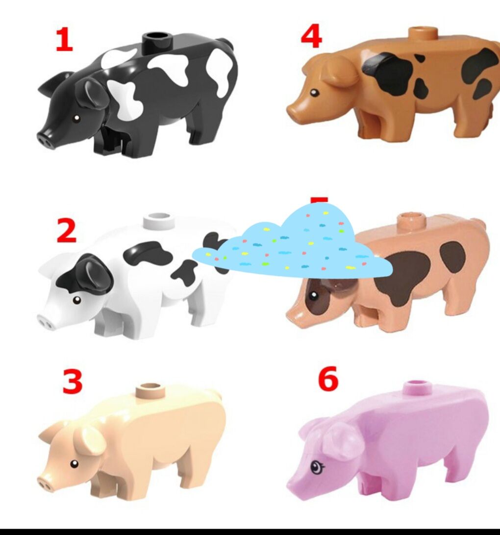 Minifigure động vật con lợn heo mẫu mới no.774 - phụ kiện đồ chơi lắp ráp