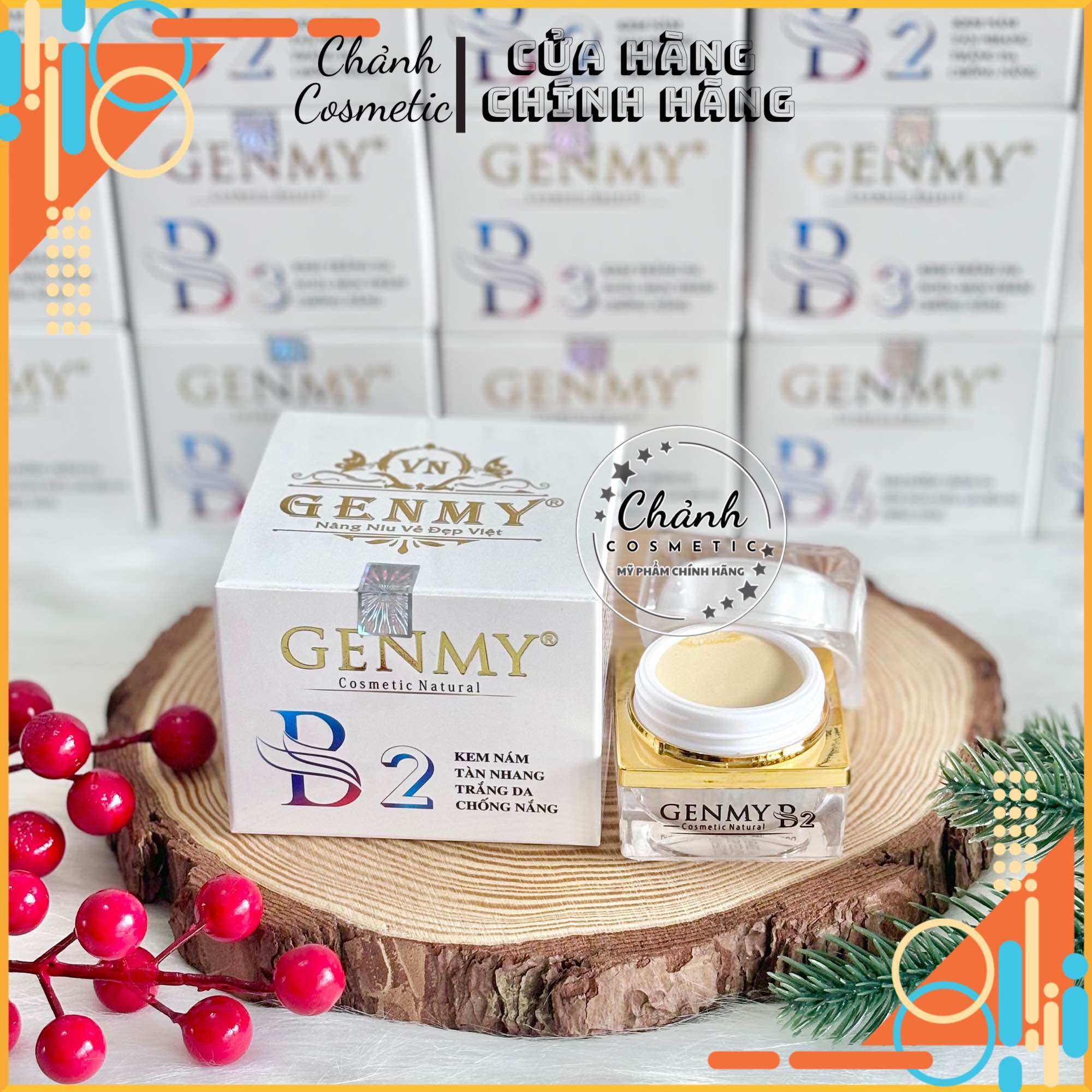 Kem genmy b1 b2 b3 b4 ngừa mụn thâm, nám, tàn nhang, ngừa lão hoá, dưỡng trắng, chống nắng 10g 18g 35g
