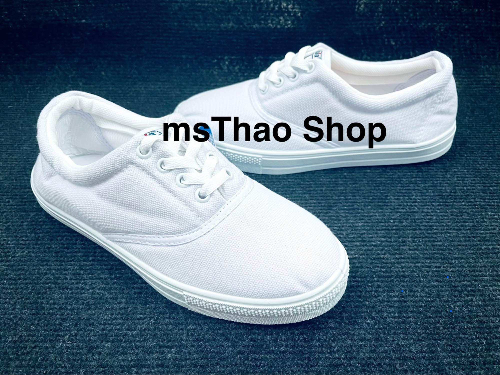 Giày thể dục Cột NAM vải TRẮNG có size 44 thể thao học sinh, lao động Asia