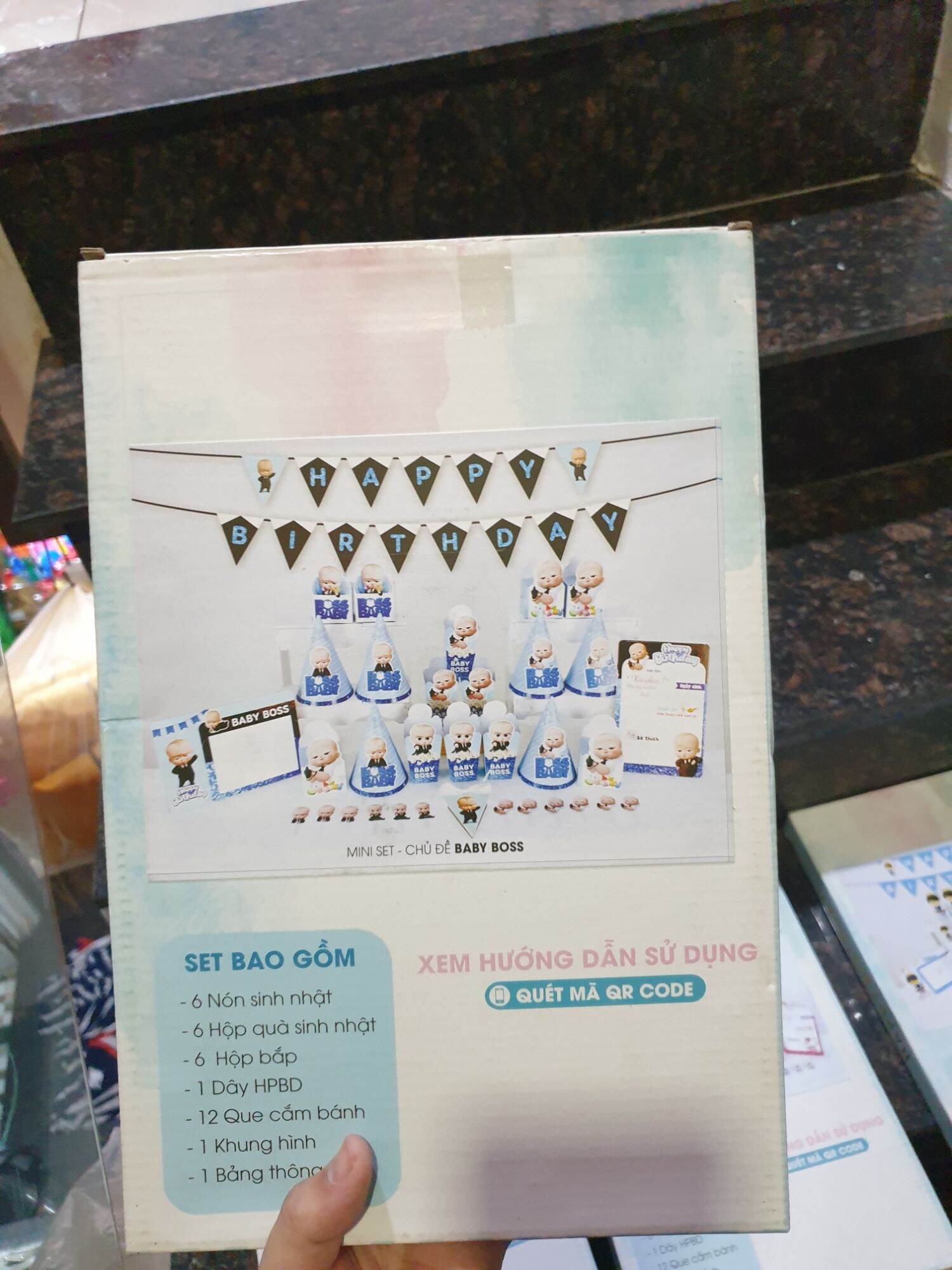 Bộ Trang Trí Bàn Tiệc Sinh Nhật Chibi Set