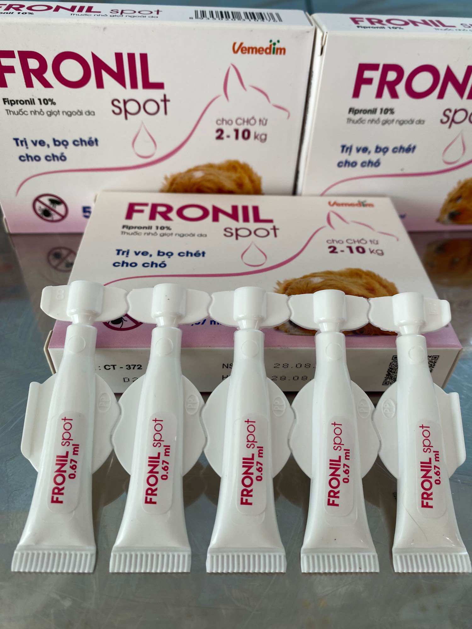 Thuốc nhỏ trị ve,bọ chét FRONIL SPOT ( 2-10Kg)