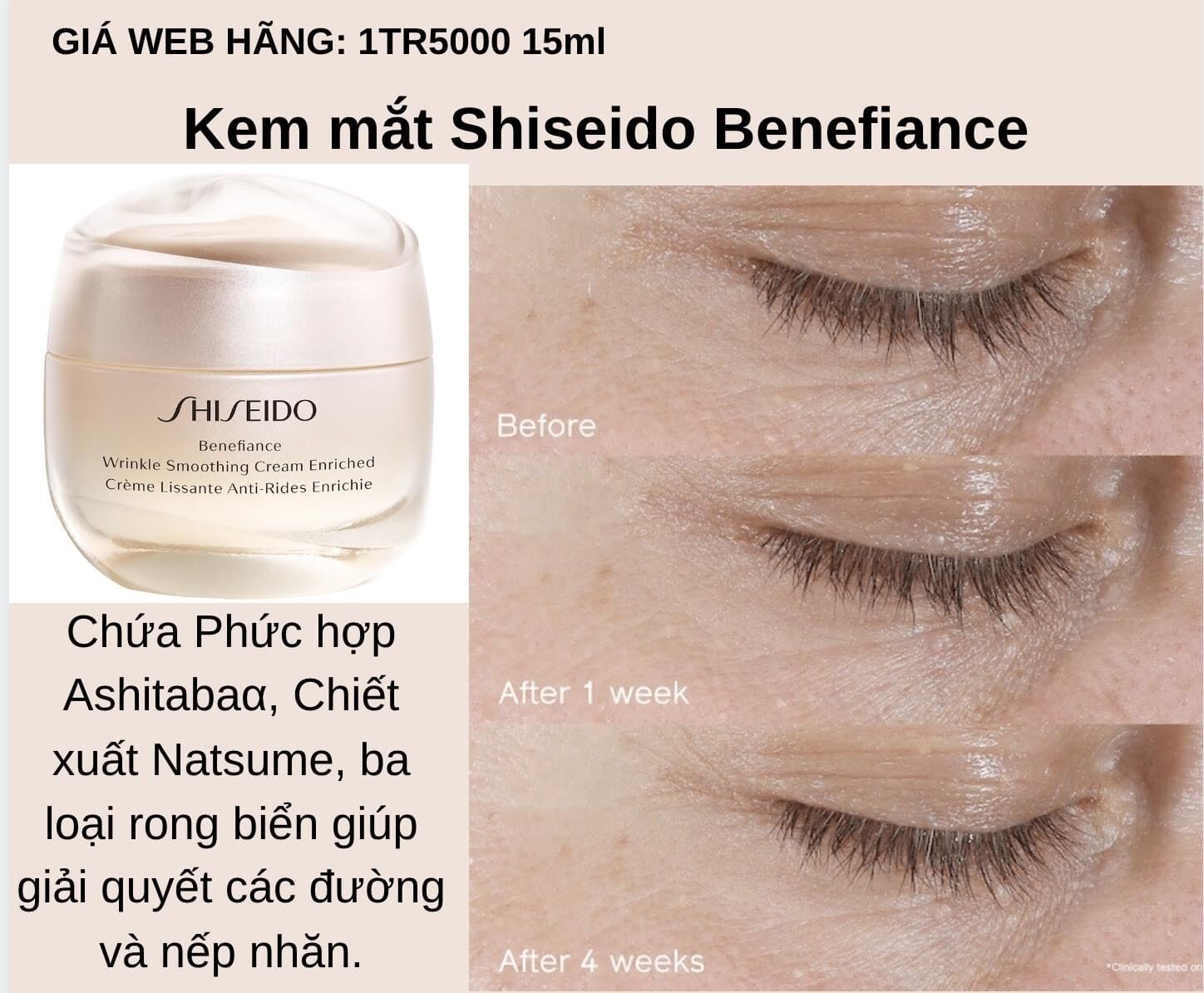 Set Shiseido mini (2 kem chống nắng và 1 kem mắt)